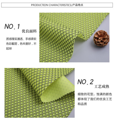 雙色透氣三明治網(wǎng)布 全滌網(wǎng)眼鞋面料 夏季運動鞋材網(wǎng)眼布