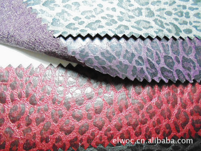 【啞光小豹紋 仿超纖布料 霧面豹皮面料 鞋材箱包乳白亞光 豹點5308】價格,廠家,圖片,復合面料、功能面料,東莞市厚街港騰皮革店-