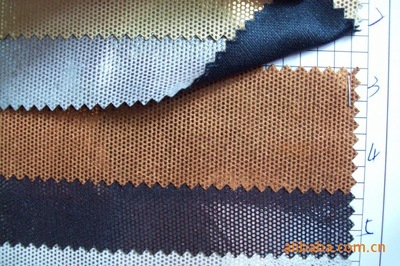 供應特殊鞋材手袋面料絨布燙金小圓點3285 針織面料的專業選擇